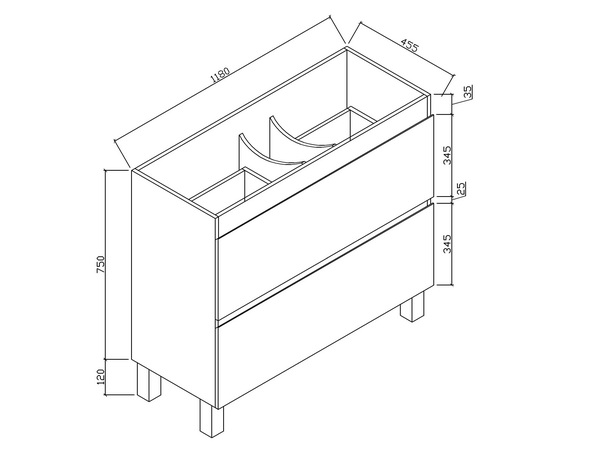 Free Standing Bathroom Medicine Vanity 12x18x8